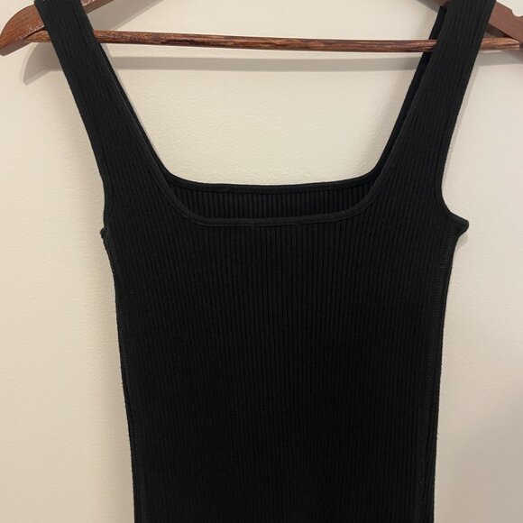 Vince Ribbed Square Neck Tank in Black, Size S, Good Condition - Picture 7 of 9